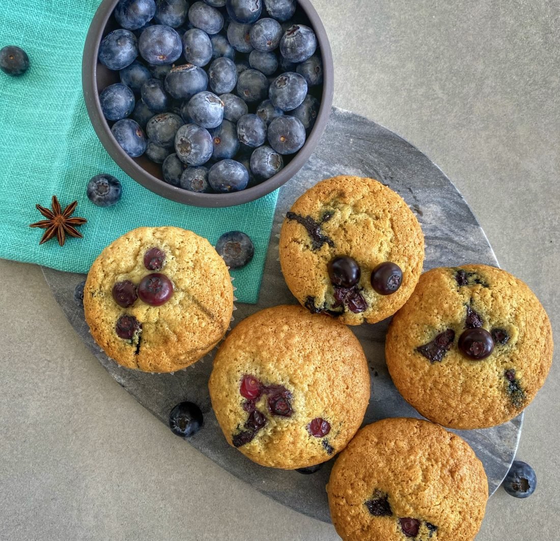 Áfonyás muffin